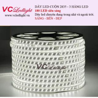 Cuộn dây LED 2835 kèm 8 nguồn