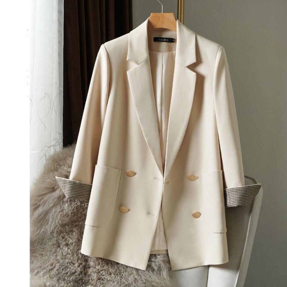 Đen Áo Khoác Vest Nữ Tay Dài Thời Trang Hàn Quốc