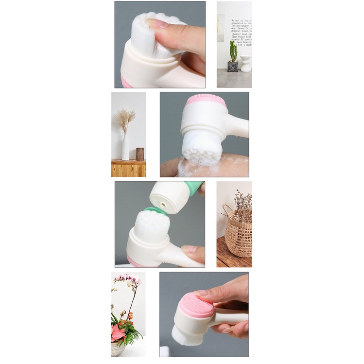 Bàn Chải Rửa Mặt 2 Đầu Silicone