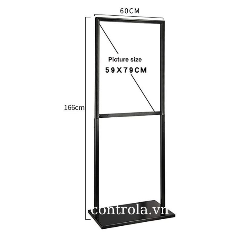 STANDEE CHÂN SẮT 50X70CM CONTROL A STANDEE NGOÀI TRỜI