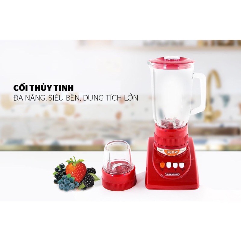 [Mã ELHA22 giảm 6% đơn 300K] ✨Máy xay sinh tố SUNHOUSE SHD5115 cối thủy tinh