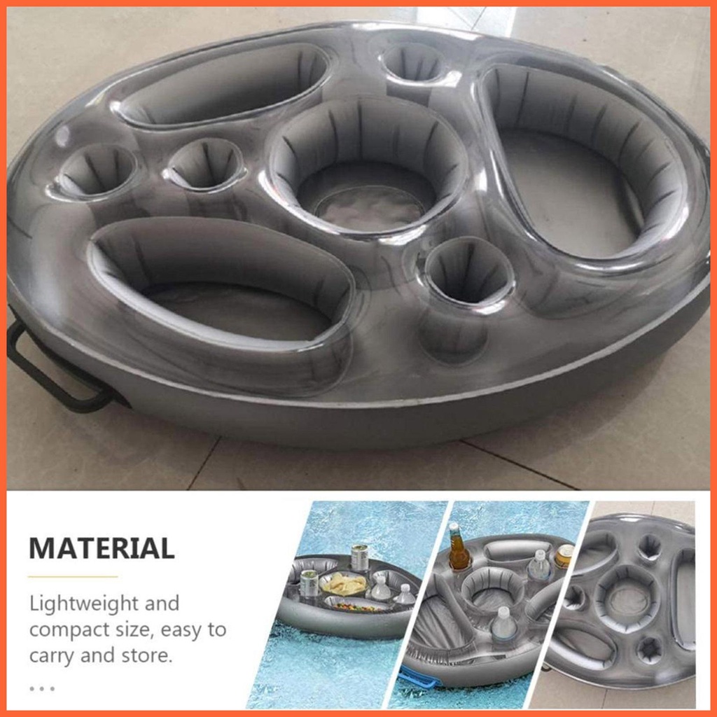 Phao Nổi PVC 8 Lỗ Giữ Thức Ăn / Nước Uống Nổi Trên Mặt Nước Uống