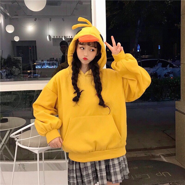 Áo Hoodie ❤️FREESHIP❤️ Áo Sweater Nữ Vịt Vàng Đáng Yêu- Áo Khoác Nỉ Nữ Đẹp Mặc Ấm