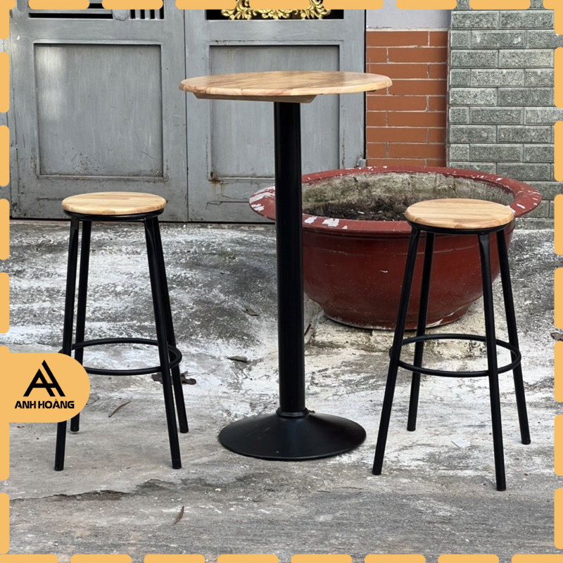 Bàn cao quầy bar, bàn cafe cao nhiều màu