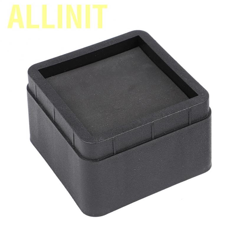 Allinit 4-piece black bed lifts or furniture elevators  durable stackable Black square 2 &quot;furniture legs Floor