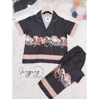 💕ĐỒ BỘ PYJAMA TAY NGẮN💕LỤA LATIN SAM