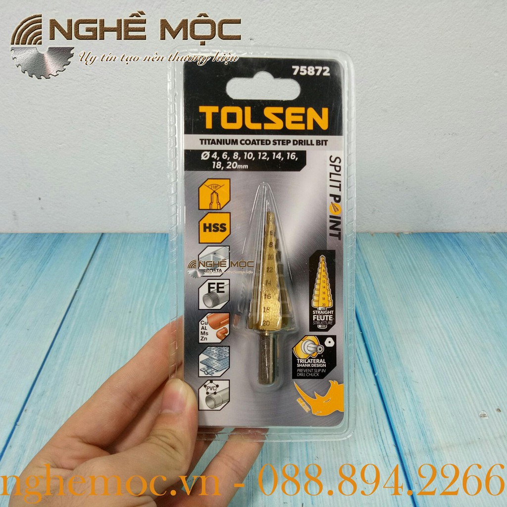 Mũi khoan tháp 4-20mm 75872 Nghề Mộc