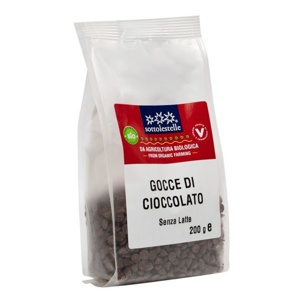 [Nhập Khẩu Ý] Socola Chip Hữu Cơ Sottolestelle Làm Bánh Quy, Bánh Bông Lan Organic Chocolate Chips 200g