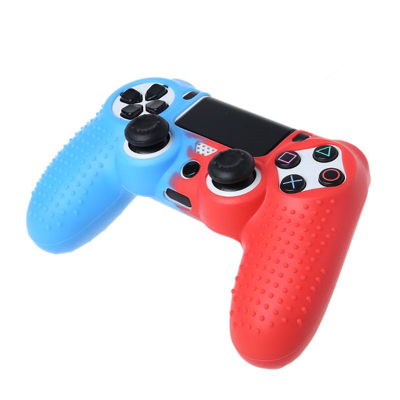 Set vỏ bọc silicon cao su họa tiết chấm bi dành cho tay cầm chơi game Sony PS4 Slim/Pro