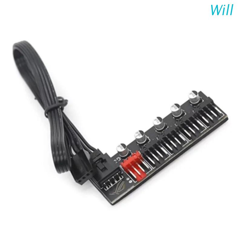 Hub Chia Cổng PC 5 Cổng Tốc Độ Cao Chuyên Dụng Cho Quạt Làm Mát 4 Pin PWM