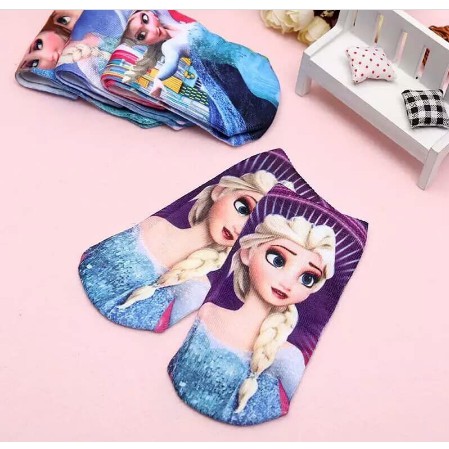 TẤT BÉ GÁI ELSA  vớ len ngắn cổ Elsa Frozen.