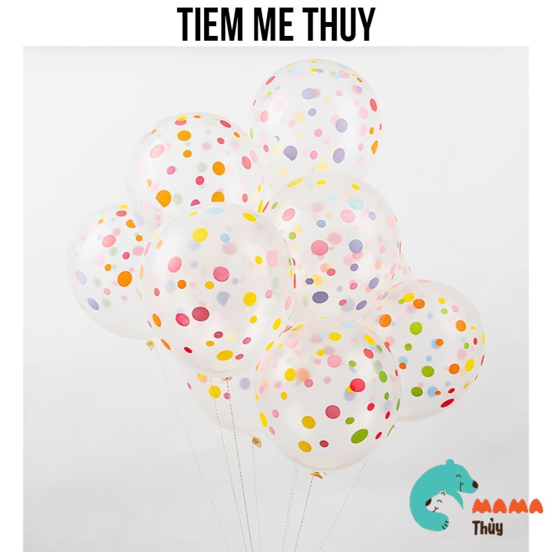 Bóng trang trí sinh nhật họa tiết chấm bi (30cm) - 10c