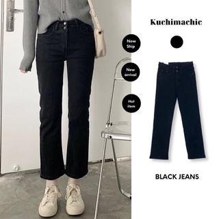 KUCHIMACHIC - Quần skinny đen dáng ôm, chất liệu kaki jeans co dãn mã 8591