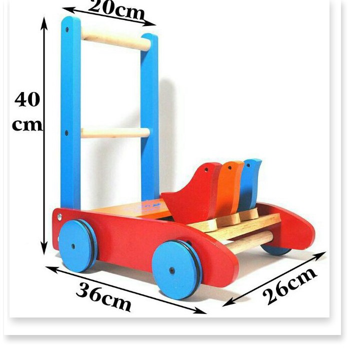 Xe tập đi bằng gỗ hình con gà đáng yêu cho bé