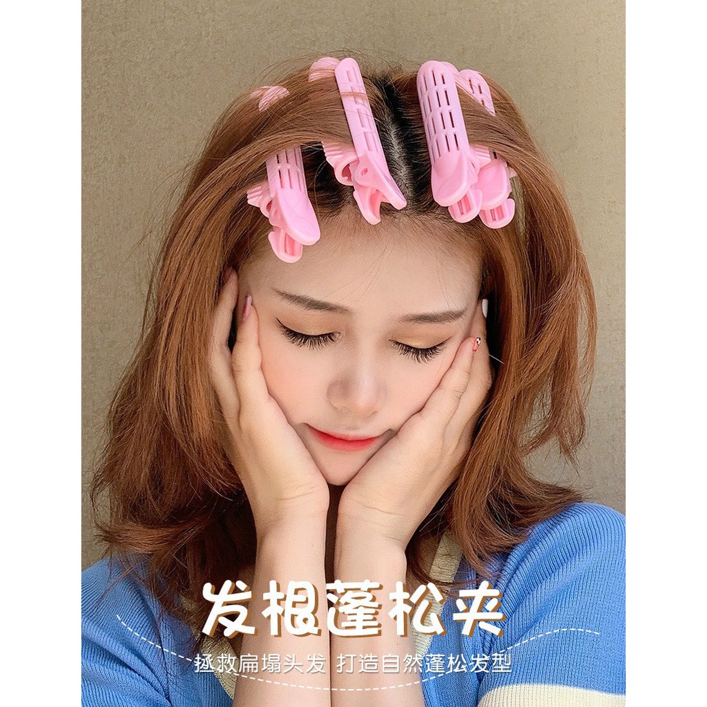 Kẹp lô uốn tóc tạo kiểu tóc phồng phong cách Hàn Quốc cho nữ (1 SET 2 CÁI) .