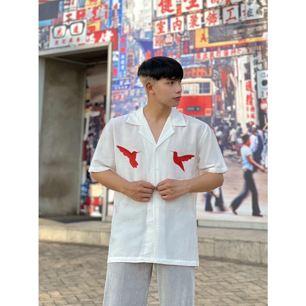 ÁO SƠ MI TAY NGẮN SPRING BIRDS MÙA TẾT