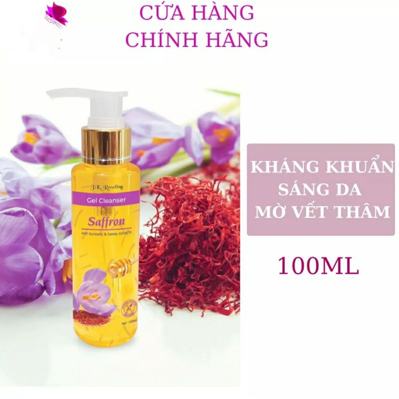 Kem rửa mặt Saffron Gel sáng da, sạch mụn, kháng khuẩn 100ml của Anh