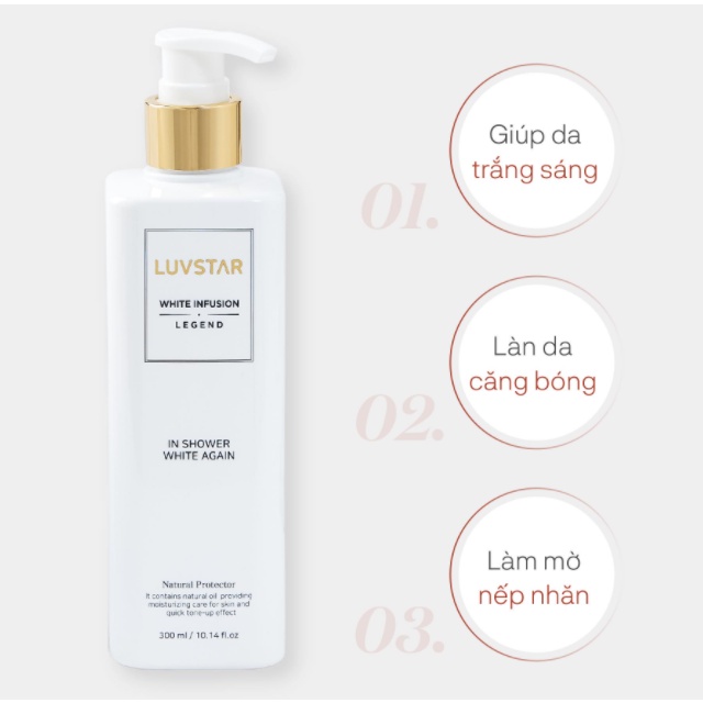 Sữa Tắm Luvstar Body Tone Up Cream 300ml Truyền Trắng Da | BigBuy360 - bigbuy360.vn