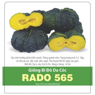 Hạt giống bí đỏ da cóc đặc ruột, dẽo ngọt 5 hạt