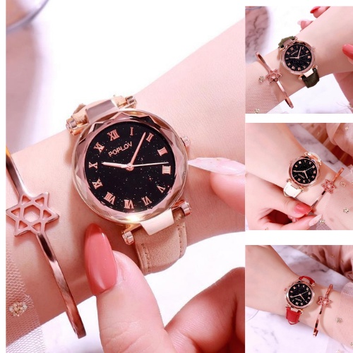 Đồng hồ nữ dây da đẹp đeo tay Chính Hãng PopLow cao cấp thời trang Hàn Quốc | BigBuy360 - bigbuy360.vn