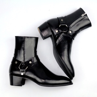 August Harness boots Black leather