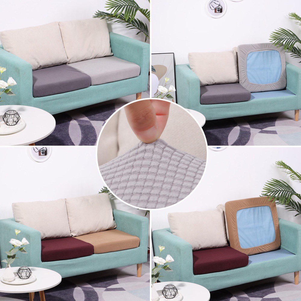 LUCKY Elastic Cushion Cover Soft Slipcovers Sofa Covers Settee Protectors Furniture Protector Removable 1-3 Seats Washable Seat Slipcover/Multicolor
