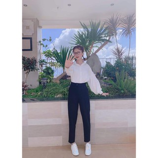 QUẦN BAGGY TÂY SIÊU CAO - BAGGY TÂY 1 NÚT