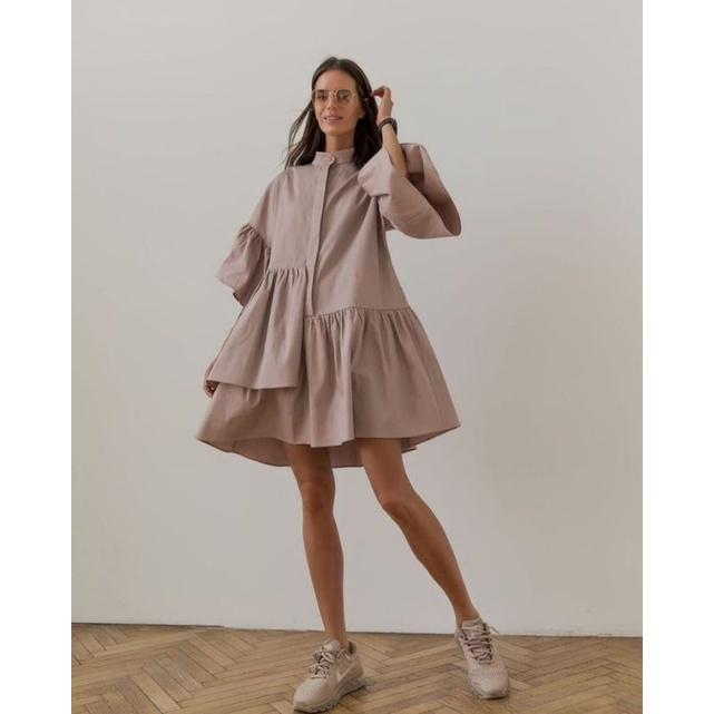 Đầm Linen Tầng Dáng Xòe