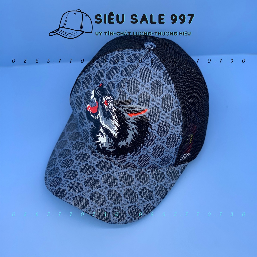 NÓN KẾT CON SÓI DA PHỐI LƯỚI CAO CẤP THỜI TRANG NAM NỮ