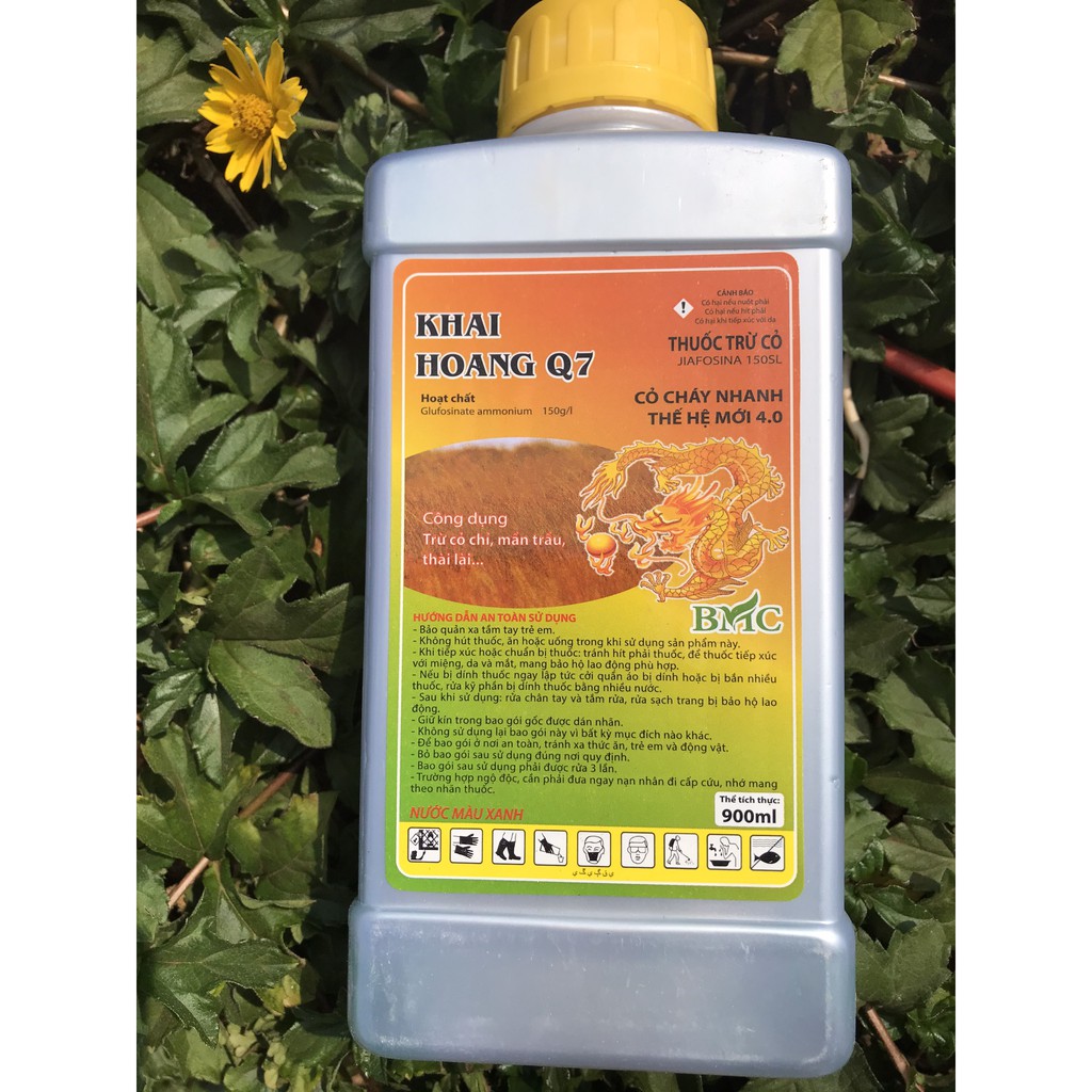 THUỐC CỎ CHÁY THẾ HỆ MỚI KHAI HOANG Q7 - 900 ML - cỏ cháy nhanh thế hệ mới 4.0- có quà tặng kèm