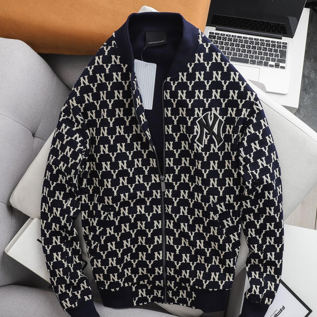 ÁO KHOÁC BOMBER MLB NEW YORK NY LOGO TO nam nữ Thun Mát phối chữ hàng chính hãng cao cấp CÓ BIG SIZE | BigBuy360 - bigbuy360.vn
