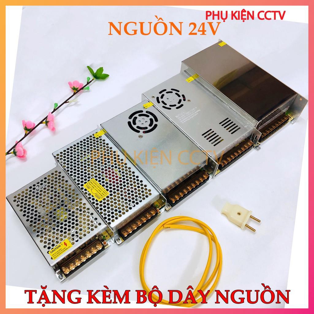 Nguồn tổ ong - Nguồn 24v 20a-15a-10a-5a-3a dùng cho led, động cơ, thiết bị điện 24v, tặng kèm dây nguồn