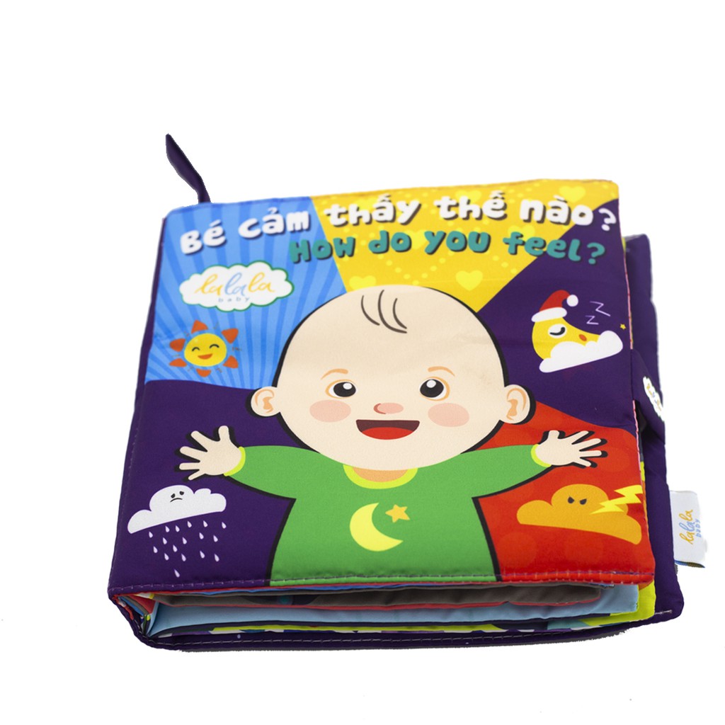 Sách vải Lalala baby song ngữ đa tương tác Bé cảm thấy thế nào? - How do you feel?