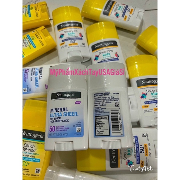 Sáp Chống Nắng Cho Mặt Và Toàn Thân Dạng Lăn Neutrogena Ultra Sheer Mineral Face & Body Stick Sunscreen SPF50 42g