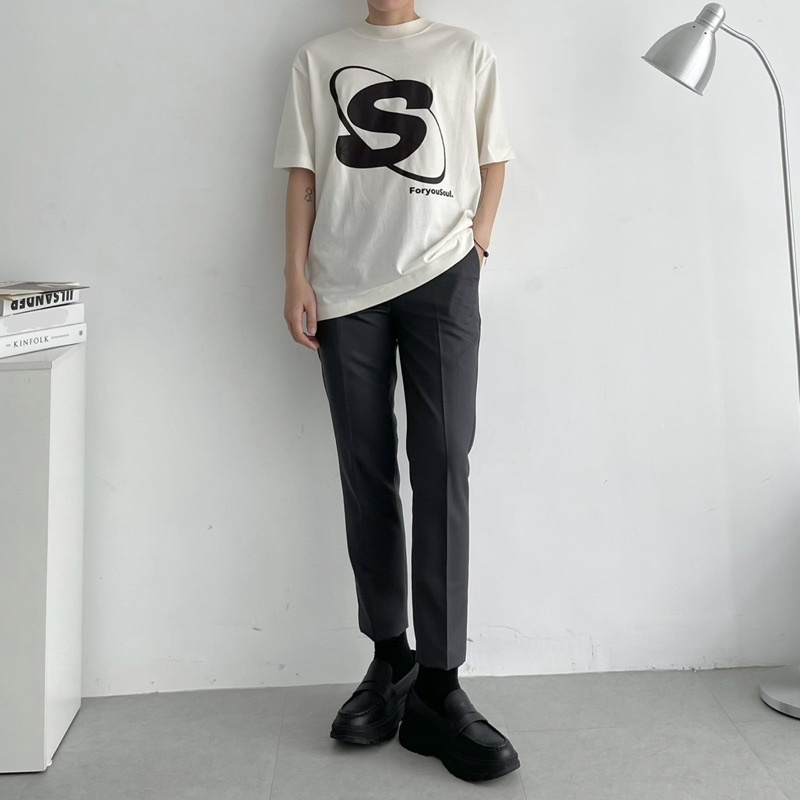 Quần tây xám basic