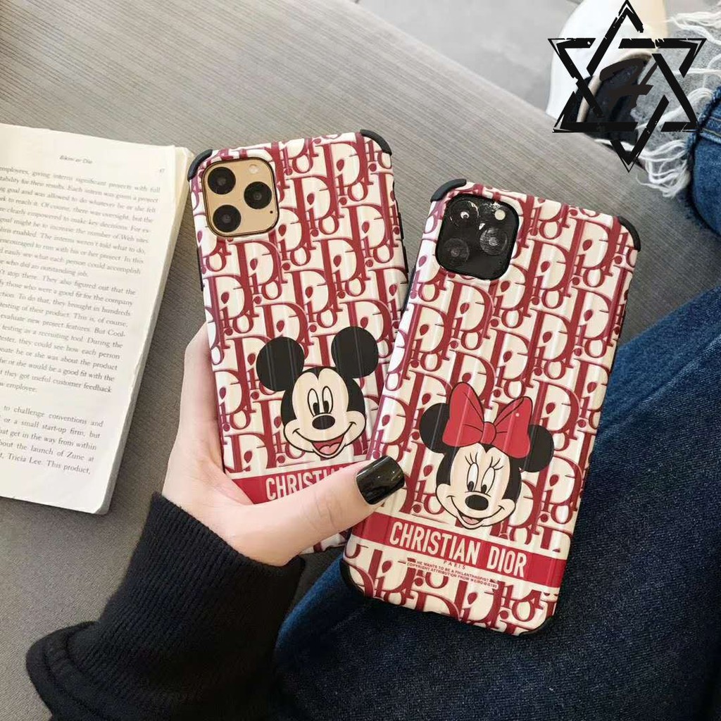 Ốp Điện Thoại Chống Rơi In Hình Chuột Mickey Minnie Đáng Yêu Cho Iphone 12promax Xsmax Xr 8 / 7plus