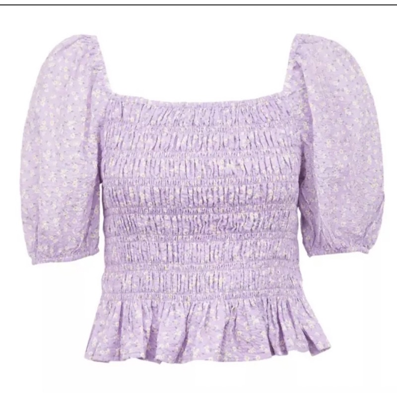 Vero Moda áo croptop cánh tay bồng cổ vuông phong cách size S new tag