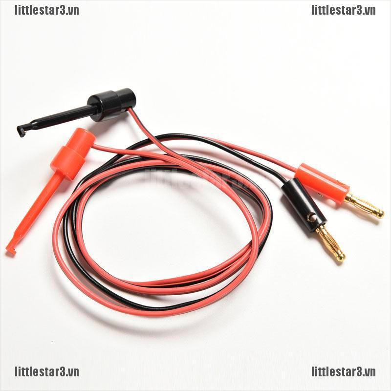 {NUV} 1 Pair Banana Plug To Test Hook Clip Probe Lead Cable For Multimeter new{CC}