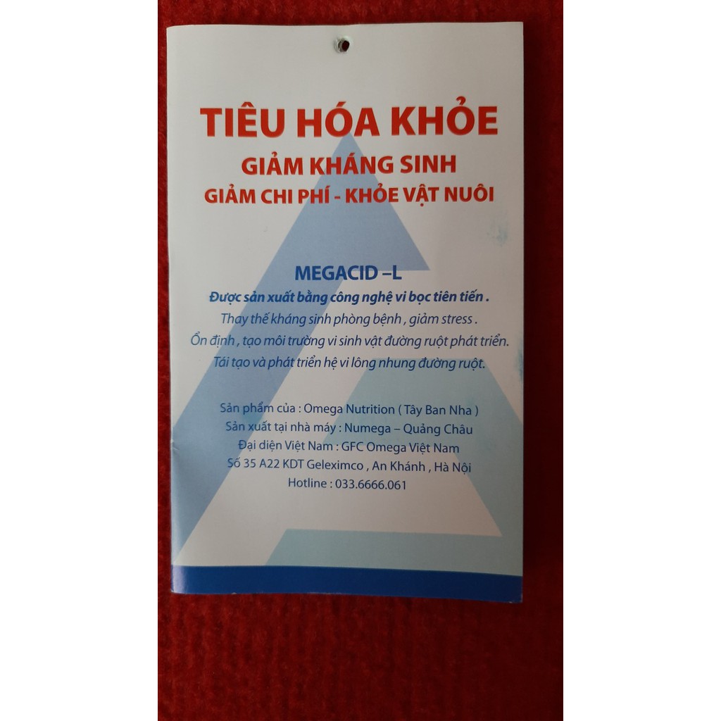 Men tiêu hóa,  hỗ trợ tiêu hóa Acid HỮU CƠ MEGACID L , thúc đẩy ăn tốt dùng trong chăn nuôi,