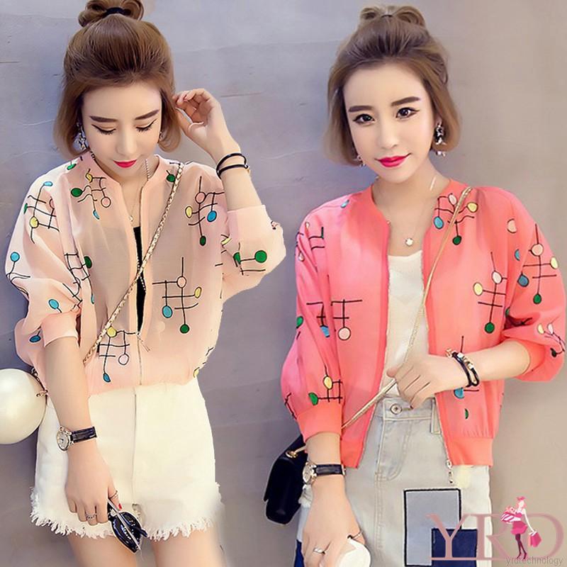 Áo khoác tay lỡ chống nắng thời trang mùa hè dành cho nữ