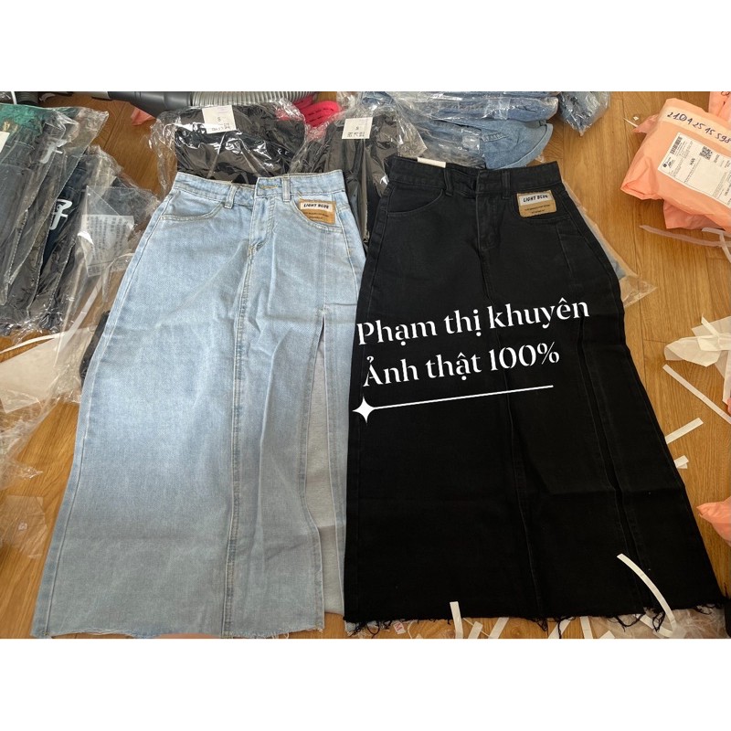 FREESHIP- HÀNG SĂN CHÂN VÁY BÒ CO GIÃN 2 MÀU XẺ TÀ