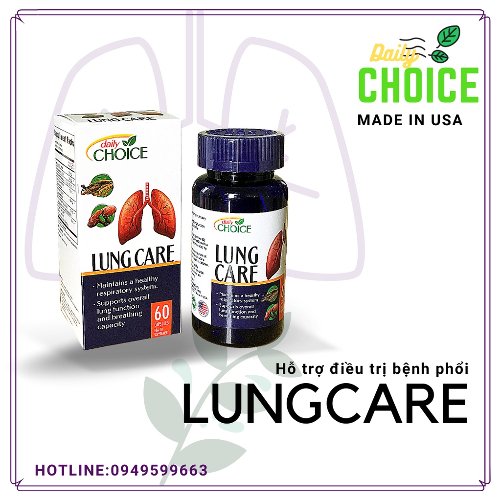 Daily Choice LUNG CARE Bổ phổi hỗ trợ tăng cường sức khỏe và bảo vệ phổi