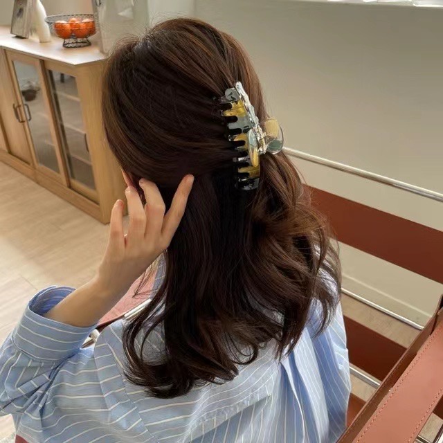 Kẹp Tóc Hình Cá Mập Cỡ Lớn Phong Cách Hàn Quốc Đơn Giản