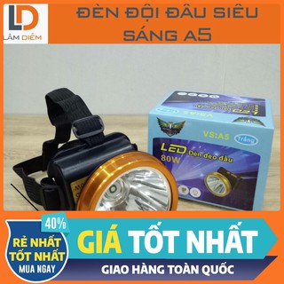 đèn pin - Đèn pin đội đầu A4 35w chiếu xa siêu sáng- kèm sạc và dây đeo