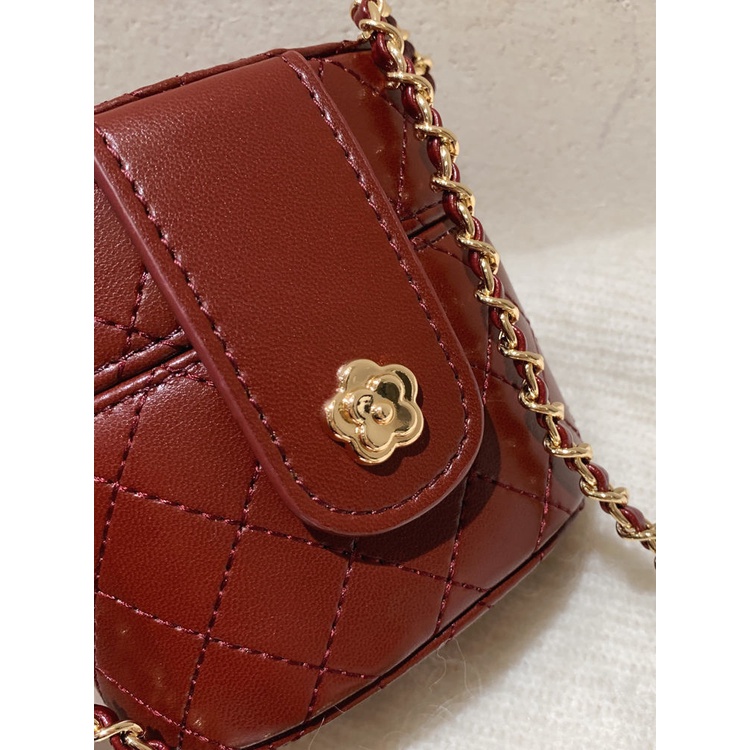 Túi Đeo Chéo Hình Trụ Phối Dây Xích Mẫu Mới 2022 Thời Trang Mùa Hè Cho Nữ