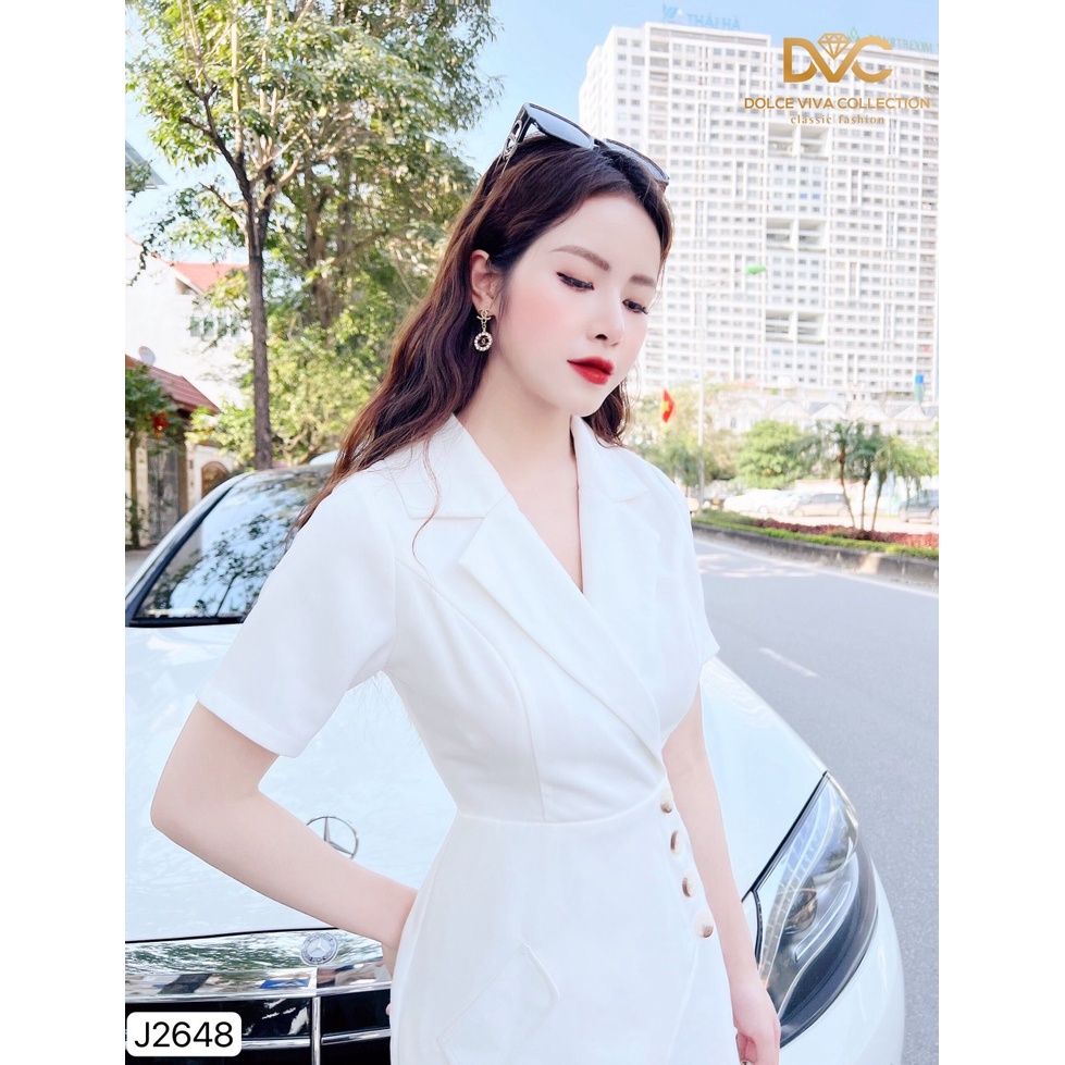 Jum thiết kế cao cấp đi làm đi chơi cổ vest vạt chéo J2648 - DVC