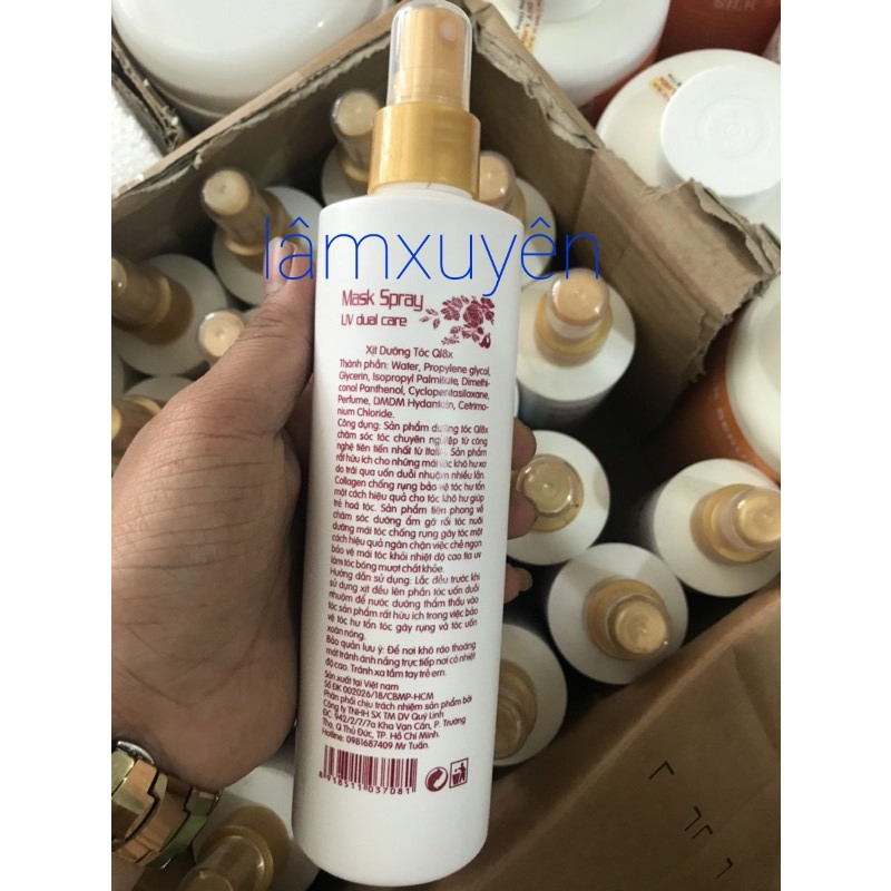 Sữa dưỡng Collagen chống rụng bảo vệ tóc QL8x hương sữa dừa mật ong dịu dàng 250ml  FREESHIP  nuôi dưỡng tóc chắc khỏe