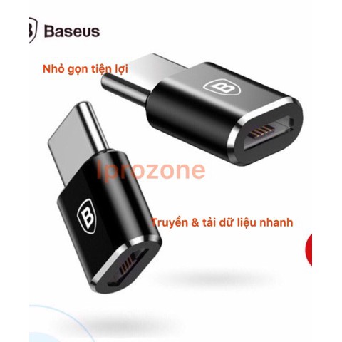 Đầu chuyển Micro USB sang TYPE-C chính hãng Baseus