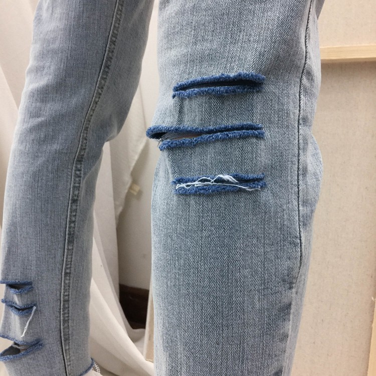 Quần Baggy Jean - Rách sau ống chân độc lạ Denim