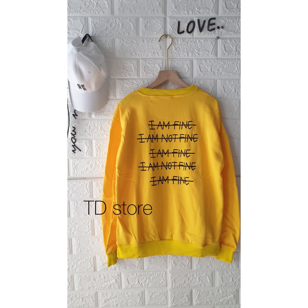 Áo hoodie nỉ Im not fine